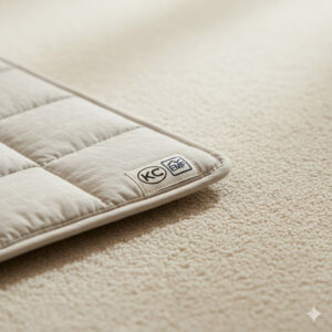 전기장판 EMF 인증 마크와 KC 인증 마크